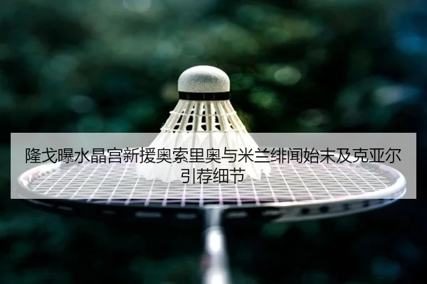 隆戈曝水晶宫新援奥索里奥与米兰绯闻始末及克亚尔引荐细节